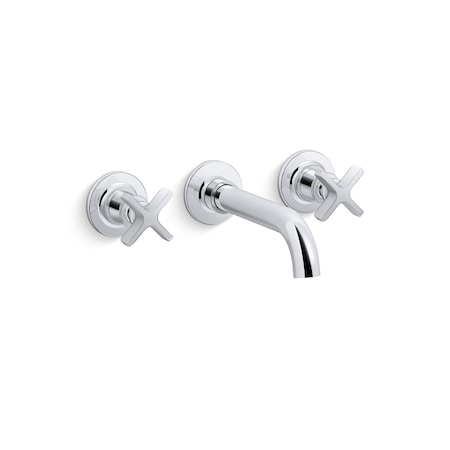 Kohler Wall-Mount Bathroom Sink Faucet Trim 1.2 GPM in Polished Chrome K-T35909-3-CP